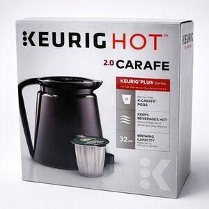 Keurig 2.0 Plastic Carafe 32oz Double-Walled with Easy-Pour Handle - NEW #0555